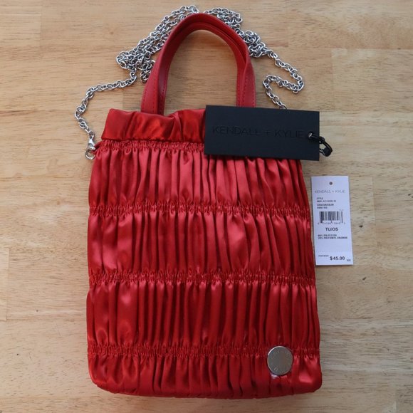 Kendall + Kylie | Red Shoulder Chain Bag | OS - Picture 1 of 2